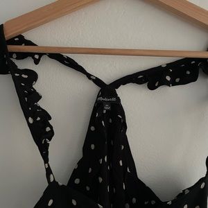 MADEWELL POLKA DOT TANK WITH RUFFLES SIZE 0